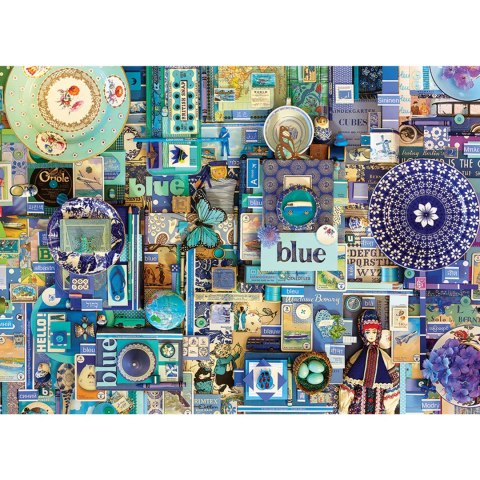Puzzle 1000 el. Pomaluj mój świat na kolor... niebieski Cobble Hill