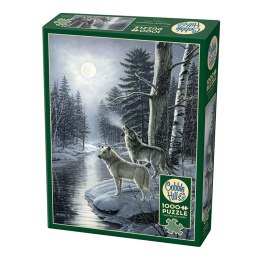 Puzzle 1000 el. Wilki w świetle księżyca Cobble Hill