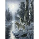 Puzzle 1000 el. Wilki w świetle księżyca Cobble Hill