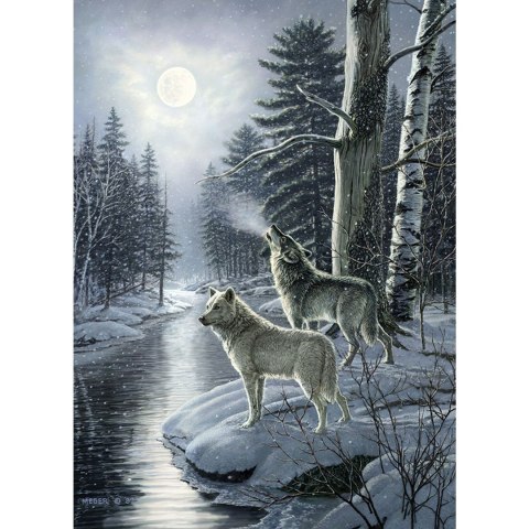 Puzzle 1000 el. Wilki w świetle księżyca Cobble Hill