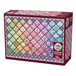 Puzzle 2000 el. Tęczowy patchwork Cobble Hill