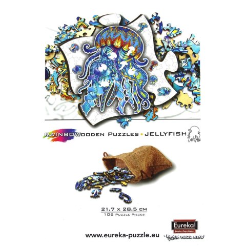 Puzzle drewniane / kolorowe - Meduza Eureka 3D