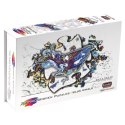Puzzle drewniane / kolorowe - Płetwal błękitny Eureka 3D