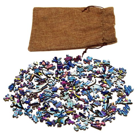 Puzzle drewniane / kolorowe - Płetwal błękitny Eureka 3D