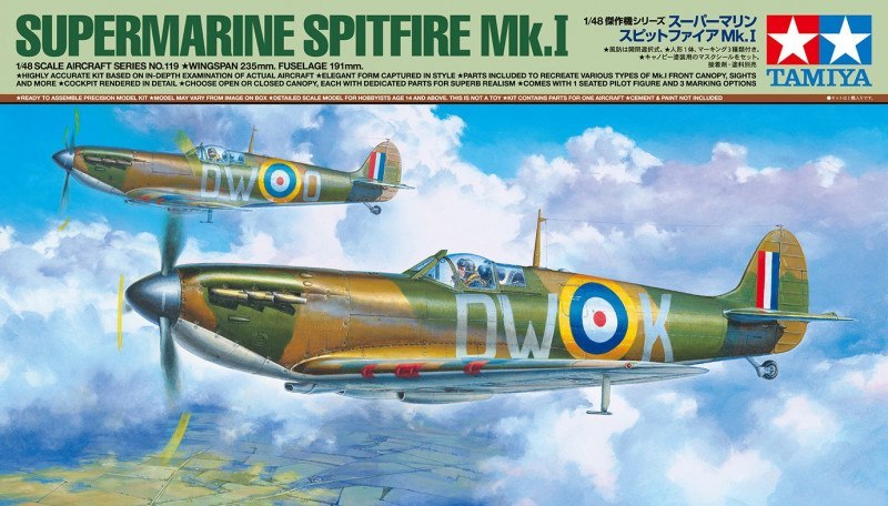 Model plastikowy Samolot Supermarine Spitfire Mk.I
