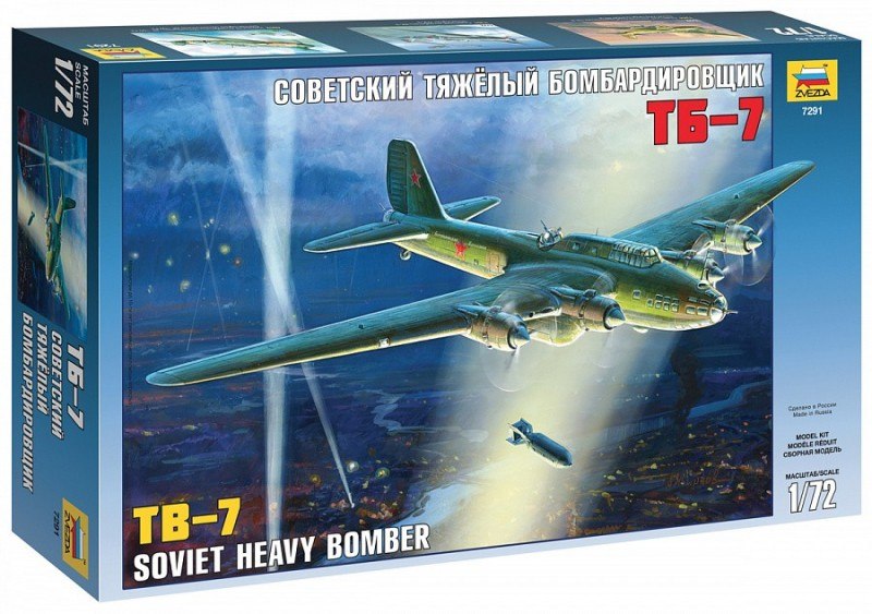 Model plastikowy TB-7 Radziecki ciężki bombowiec WWII