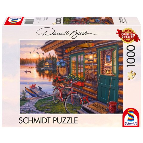 PQ Puzzle 1000 el. DARREL BUSH Domek nad jeziorem Schmidt - puzzle