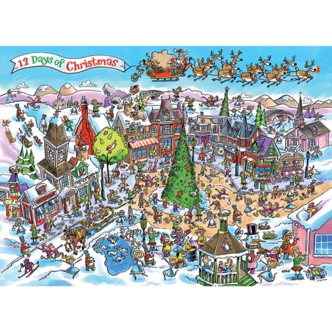 Puzzle 1000 el. 12 dni Świąt Bożego Narodzenia Cobble Hill