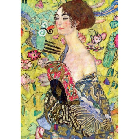 Puzzle 1000 el. Dama z wachlarzem, Gustav Klimt Educa