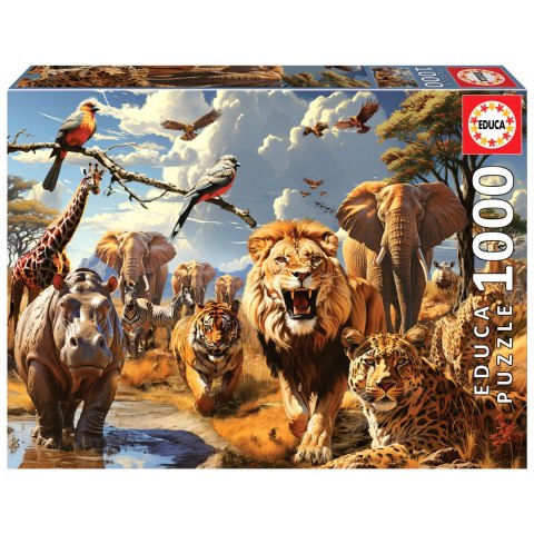 Puzzle 1000 el. Dzikie zwierzęta Educa
