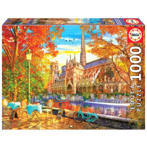 Puzzle 1000 el. Katedra Notre Dame / Paryż / Francja Educa