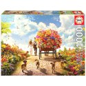 Puzzle 1000 el. Kwiecisty spacer Educa