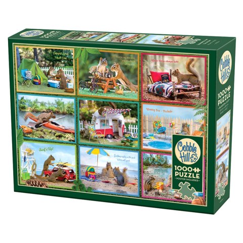 Puzzle 1000 el. Wiewiórki na wakacjach Cobble Hill