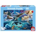 Puzzle 150 el. Arktyczne zwierzęta Schmidt - puzzle