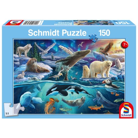 Puzzle 150 el. Arktyczne zwierzęta Schmidt - puzzle