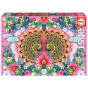 Puzzle 1500 el. Kolorowe pawie, Catalina Estrada Educa
