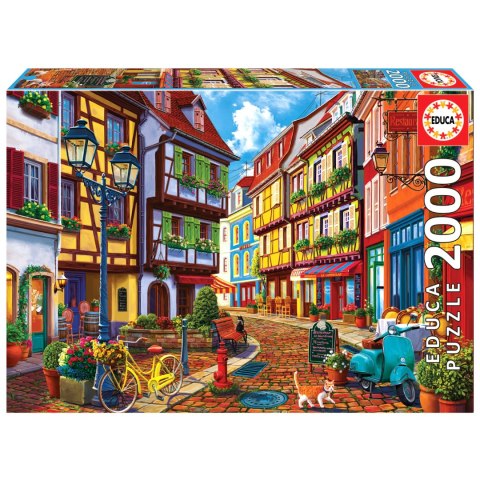 Puzzle 2000 el. Kolorowa uliczka Educa