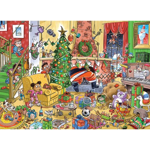 Puzzle 350 el. Jak złapać Świętego Mikołaja? Cobble Hill