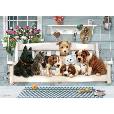 Puzzle 350 el. Koledzy z werandy Cobble Hill