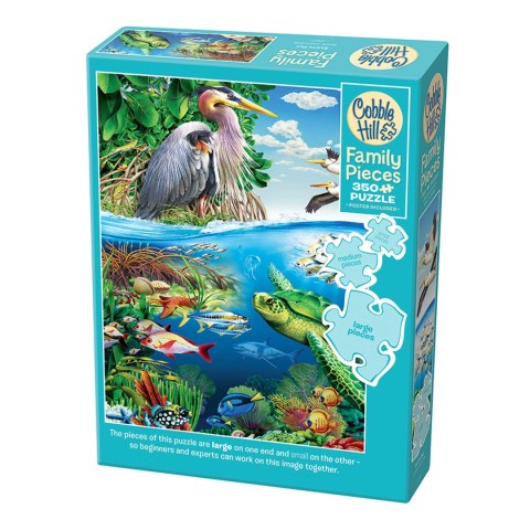 Puzzle 350 el. W powietrzu i pod wodą Cobble Hill