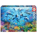Puzzle 500 el. Delfiny Educa