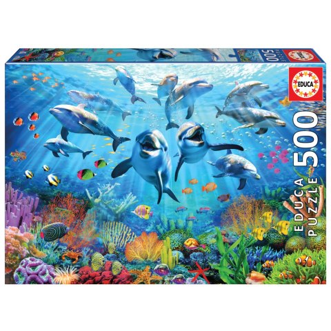 Puzzle 500 el. Delfiny Educa