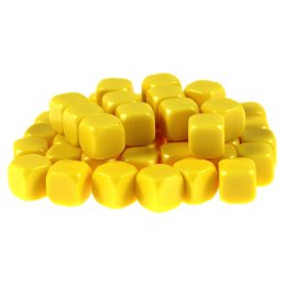 Kostka do gry ekstra GŁADKA - żółta - 10 szt. Akcesoria