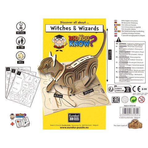 Łamigłówka drewniana Gepetto (Did You Know?) - Czarownice i czarodzieje (Witches & Wizards) Eureka 3D