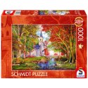 PQ Puzzle 1000 el. Kościółek w lesie Schmidt - puzzle