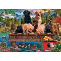 PQ Puzzle 1000 el. Psia rodzina nad jeziorem Schmidt - puzzle
