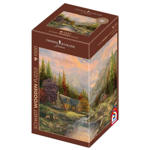 PQ Puzzle 1000 el. THOMAS KINKADE Górski krajobraz (drewniane) Schmidt - puzzle