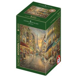 PQ Puzzle 1000 el. THOMAS KINKADE Malowniczy Paryż / Francja (drewniane) Schmidt - puzzle