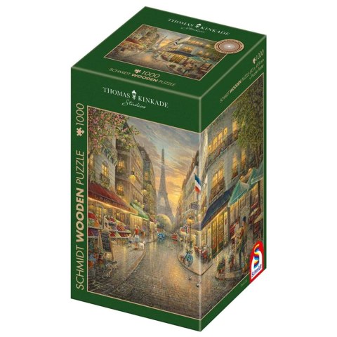 PQ Puzzle 1000 el. THOMAS KINKADE Malowniczy Paryż / Francja (drewniane) Schmidt - puzzle