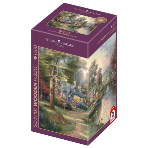 PQ Puzzle 1000 el. THOMAS KINKADE Nad jeziorem (drewniane) Schmidt - puzzle