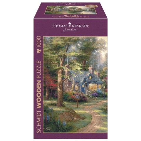 PQ Puzzle 1000 el. THOMAS KINKADE Nad jeziorem (drewniane) Schmidt - puzzle