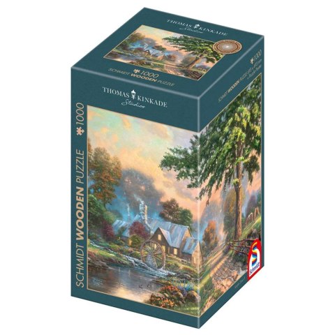 PQ Puzzle 1000 el. THOMAS KINKADE W starym młynie (drewniane) Schmidt - puzzle