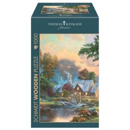 PQ Puzzle 1000 el. THOMAS KINKADE W starym młynie (drewniane) Schmidt - puzzle