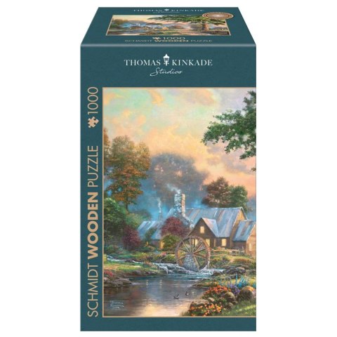 PQ Puzzle 1000 el. THOMAS KINKADE W starym młynie (drewniane) Schmidt - puzzle