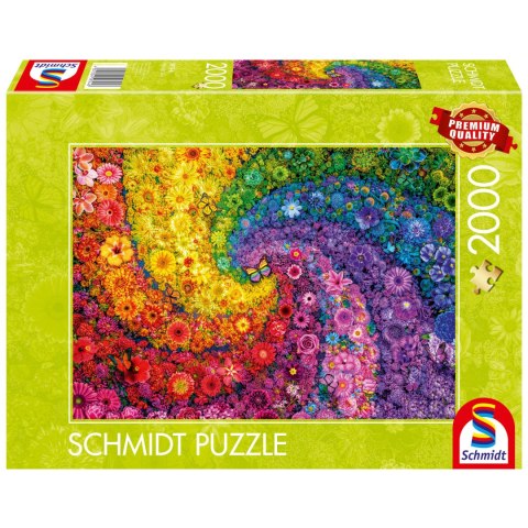 PQ Puzzle 2000 el. Kolorowy wir kwiatów i motyli Schmidt - puzzle