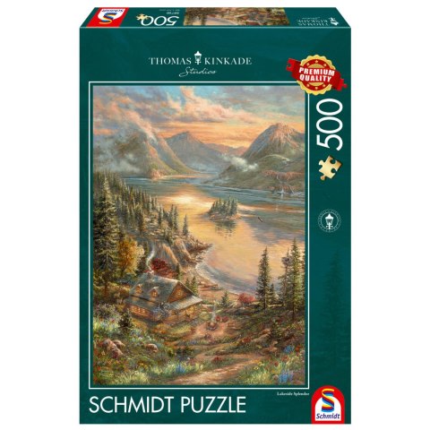 PQ Puzzle 500 el. THOMAS KINKADE Nad jeziorem Schmidt - puzzle