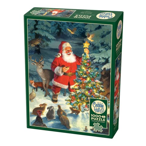Puzzle 1000 el. Choinka Świętego Mikołaja Cobble Hill