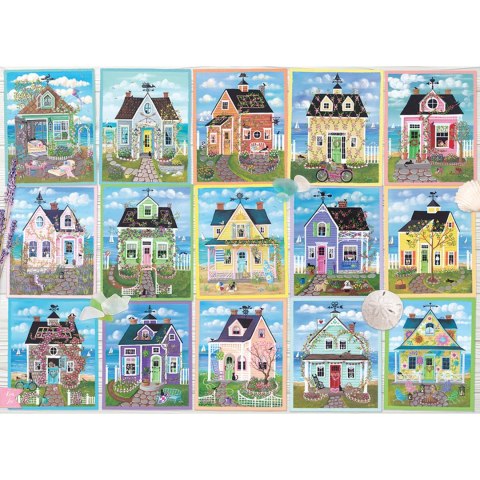 Puzzle 1000 el. Domki nad morzem Cobble Hill