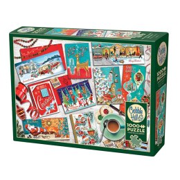 Puzzle 1000 el. Kartki świąteczne Cobble Hill