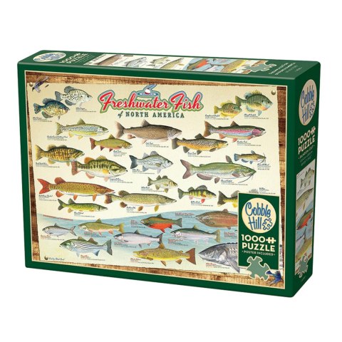 Puzzle 1000 el. Ryby słodkowodne Ameryki Północnej Cobble Hill