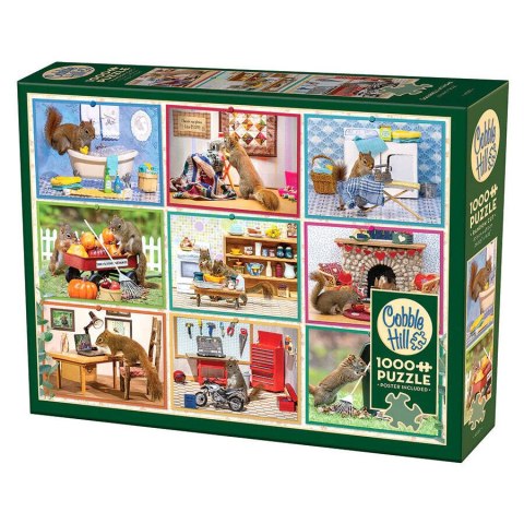 Puzzle 1000 el. Wiewiórki domowe Cobble Hill