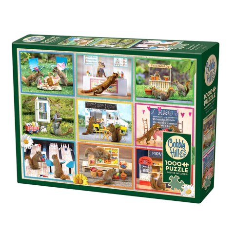 Puzzle 1000 el. Wiewiórki w wielkim mieście Cobble Hill