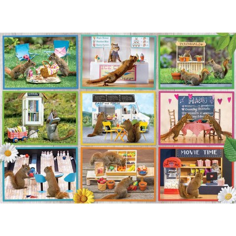 Puzzle 1000 el. Wiewiórki w wielkim mieście Cobble Hill