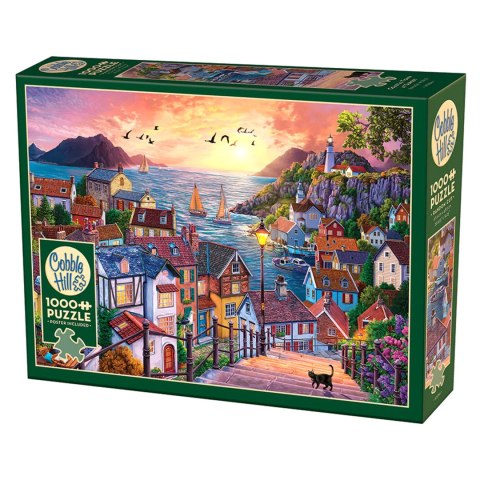 Puzzle 1000 el. Zachód słońca w nadmorskim miasteczku Cobble Hill