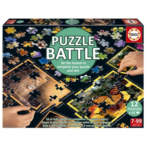 Puzzle 12 x 42 el. Zwierzęta Educa