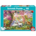 Puzzle 150 el. Rodzina jednorożców Schmidt - puzzle